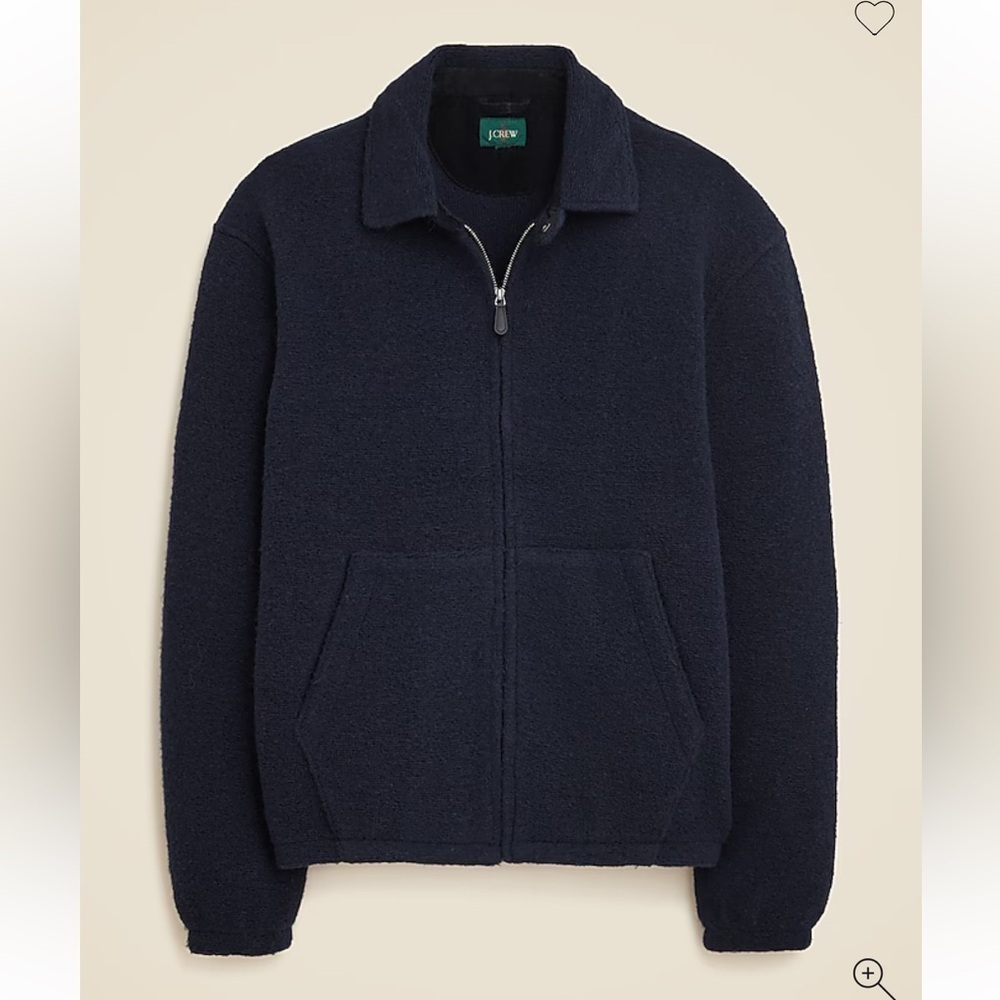 J crew Wool-blend sweater fleece jacket